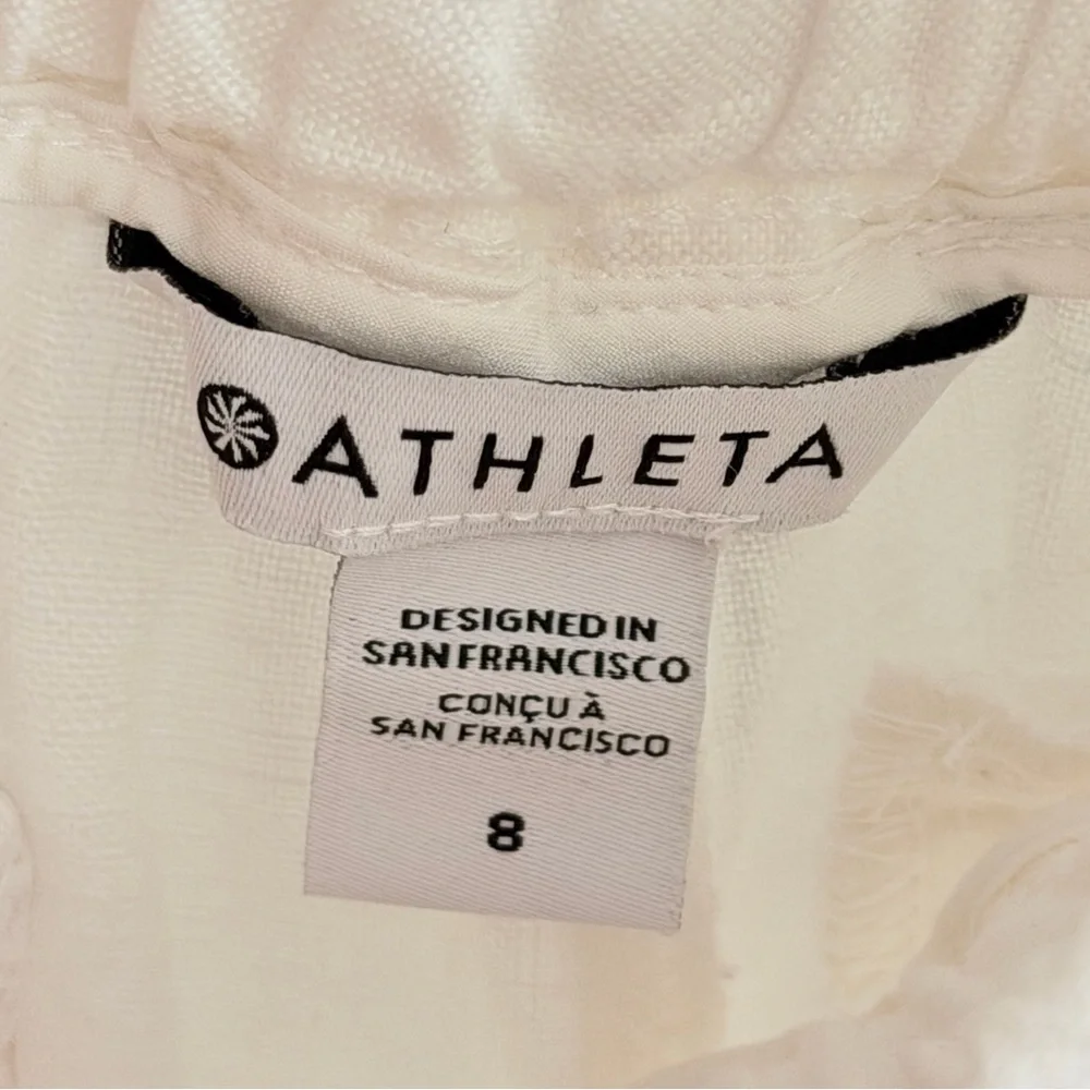 Athleta White Drawstring Jogger Pants - Picture 5 of 7